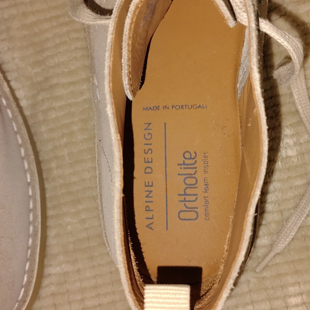Alpine Design Ortholite Taupe Suede Ankle Chukka Loafer Boots Size 9.5 - Picture 9 of 11